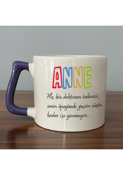 Anne Hiç Bir Doktorun Tedavisi Baskılı Mor Kulplu D Kupa