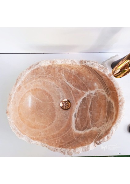 Bal Onyx Mermer Doğal Kayık Lavabo