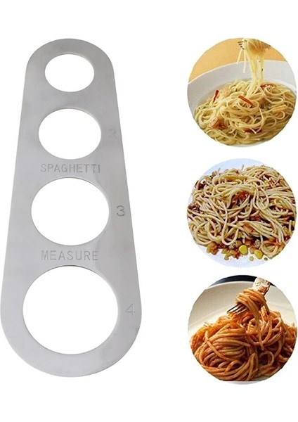 4 Delikli Paslanmaz Çelik Spagetti Ölçü Aleti Makarna Porsiyon Kontrol Aletleri 4 Servis Porsiyon Pişirme Aleti Denge Diyeti (Yurt Dışından) fırsatları