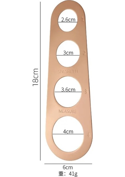 Gül Altın Tarzı Paslanmaz Çelik Spagetti Ölçer Makarna Tedbir Aşçı Mutfak Gereçleri Araçları Erişte 4 Delik Ölçme Porsiyon Kontrolü (Yurt Dışından)