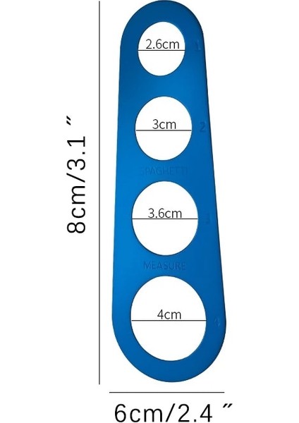 Mavi Stil Spagetti Makarna Erişte Ölçü Aletleri Spagetti Ölçer Mutfak Gereçleri Spagetti Cetvel 1 Ila 4 Porsiyon Mutfak Aksesuarları (Yurt Dışından)