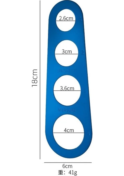 Mavi Stil Paslanmaz Çelik Spagetti Ölçer Makarna Tedbir Aşçı Mutfak Gereçleri Araçları Erişte 4 Delik Ölçme Porsiyon Kontrolü (Yurt Dışından)