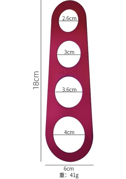 Mor Tarzı Paslanmaz Çelik Spagetti Ölçer Makarna Tedbir Aşçı Mutfak Gereçleri Araçları Erişte 4 Delik Ölçme Porsiyon Kontrolü (Yurt Dışından)