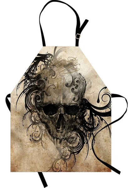 LEO03213 Stili 48X58CM Dövme Önlük El Yapımı Bir Kafatası Görüntüsü Baskı Kadın Erkek Çocuklar Pişirme Mutfak Önlüğü Etrafında Tribal Çiçek Gibi Tasarımlar (Yurt Dışından) fiyatları