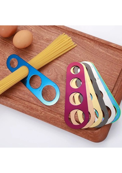 No.7 Tarzı Yaratıcı Paslanmaz Çelik 4 Delik Spagetti Cetvel Spagetti Measurer Mutfak Gereçleri Spagetti Cetvel (Yurt Dışından)