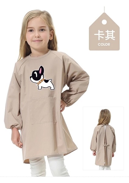Koyu Haki Stili 8-12 Yıl High-End Çocuk Önlük Pişirme Boyama Tulum Çocuklar Su Geçirmez Aşınma Önleyici Giyim Bebek Yeme Önlük Baskı Logo (Yurt Dışından)