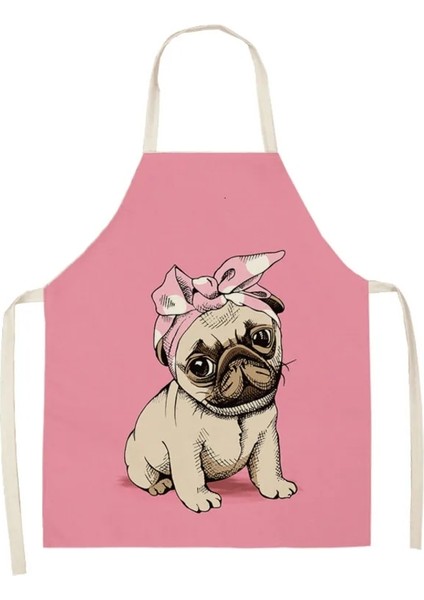 CJWQ23-4 Stili 38X47CM Çocuk Boyu Sevimli Köpek Pug Desen Adam Önlük Kedi Ağızsız Kısa Mutfak Önlüğü Şort Kadınlar Evde Pişirme Pişirme Kuyruk Önlük cm Önlükleri (Yurt Dışından) modelleri