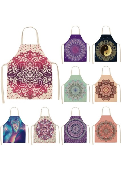 G Tarzı 1 Adet Mandala Baskılı Pamuk Keten Mutfak Önlükleri Kadın Ev Pişirme Pişirme Kahve Dükkanı Temizleme Aksesuarları 53*65 cm G1036 (Yurt Dışından) indirimleri