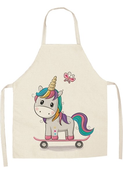 No.11 Stili 47X38CM Çocuk Unicorn Mutfak Önlüğü Karikatür Ebeveyn-Çocuk Kolsuz Önlük Pamuk Keten Önlükleri Yetişkin Ev Temizleme Araçları Önlükler Için (Yurt Dışından)