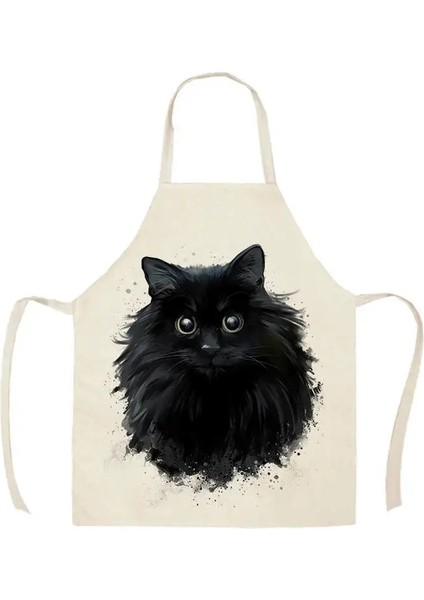 No.9 Tarzı U 56CM G 45CM Çocuk Karikatür Kediler Köpek Baskılı Mutfak Kadın Önlük Keten Yetişkin Childs Leeveless Önlükleri cm Su Geçirmez Ev Temizleme Araçları (Yurt Dışından)