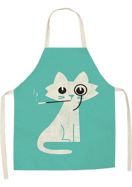 No.6 Tarzı 68X55CM Yetişkin Boyutu Yaratıcı Karikatür Kedi Desenli Önlük Mutfak Önlüğü Için Kuaför Önlükleri Kadınlar Için Ürünler Ev Mutfak Özelleştirilebilir Önlük (Yurt Dışından)