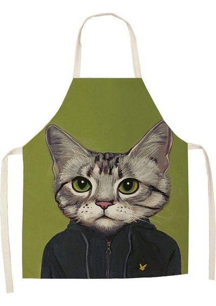 No.6 Tarzı 68X55CM Yetişkin Boyutu Yaratıcı Karikatür Kedi Desenli Önlük Mutfak Önlüğü Için Kuaför Önlükleri Kadınlar Için Ürünler Ev Mutfak Özelleştirilebilir Önlük (Yurt Dışından)