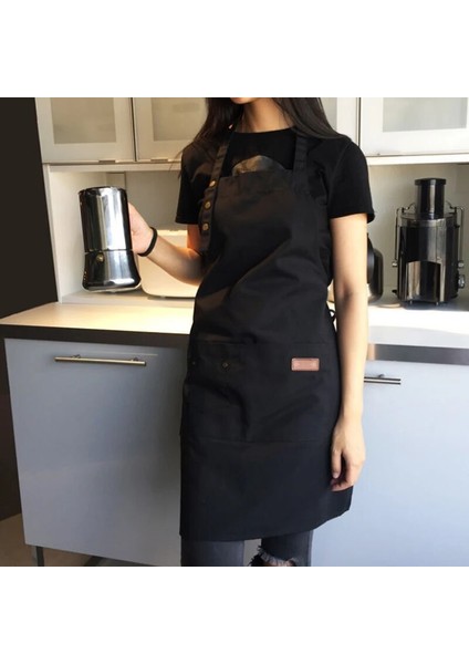Yeşil Stil Yeni Moda Tuval Mutfak Önlükleri Kadın Erkek Için Şef Iş Önlüğü Izgara Restoran Bar Dükkanı Kafeler Güzellik Çivi Stüdyoları Üniforma (Yurt Dışından)