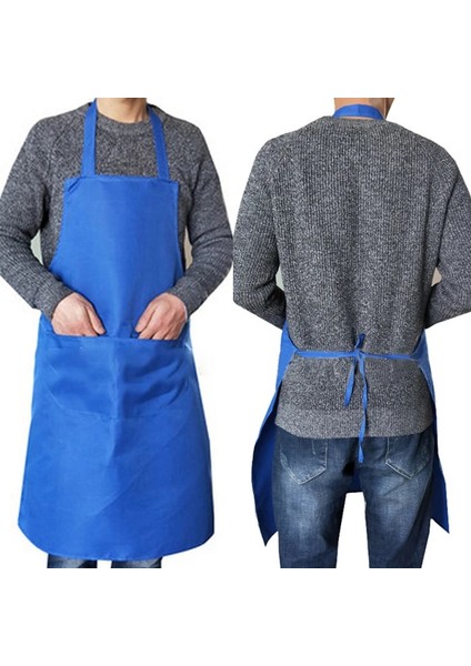 Açık Yeşil Tarzı Cepli Kadınlar Için Su Geçirmez Önlük Düz Renk Mutfak Restoran Yemek Dükkanı Sanat Eseri Önlük Kore Garson Önlükleri (Yurt Dışından)