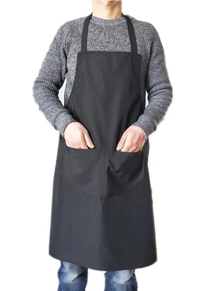 Açık Yeşil Tarzı Cepli Kadınlar Için Su Geçirmez Önlük Düz Renk Mutfak Restoran Yemek Dükkanı Sanat Eseri Önlük Kore Garson Önlükleri (Yurt Dışından)