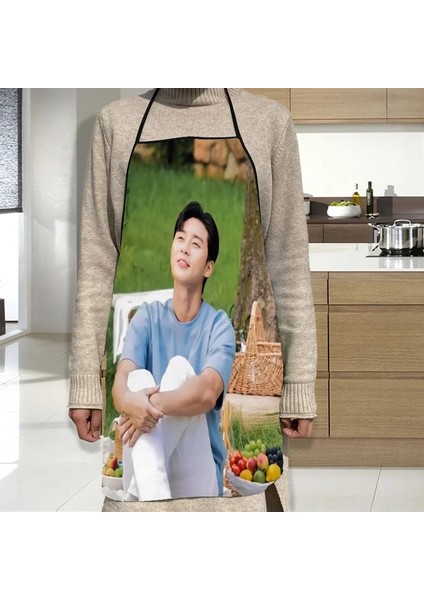 No.3 Tarzı 50X75CM Park Seo Jun Önlük Oxford Kumaş Su Geçirmez Menwomen Mutfak Önlüğü Ev ve Mutfak Aksesuarları Için Ev Temizleme (Yurt Dışından)