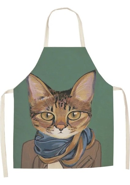 No.17 Stili 47X38CM Çocuk Boyutu Yaratıcı Karikatür Kedi Desenli Önlük Mutfak Önlüğü Için Kuaför Önlükleri Kadınlar Için Ürünler Ev Mutfak Özelleştirilebilir Önlük (Yurt Dışından)