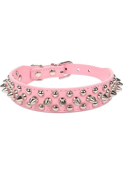 Pembe Tarzı Xl Boyutu Anti-Bite Çivili Çivili Pet Köpek Tasması Pu Deri Köpekler Için Spor Yastıklı Bulldog Pug Köpek Büyük Köpek Tasmaları Evcil Hayvan Malzemeleri (Yurt Dışından)