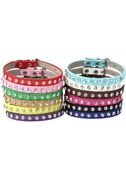 Beyaz Stil Xs Boyutu Pembe Ayarlanabilir Pet Yaka Rhinestones ile Kediler Köpekler Yaka Deri Dekorasyon Lüks Elmas Köpek Kolye Pet Küçük Köpekler Için (Yurt Dışından) fiyatları