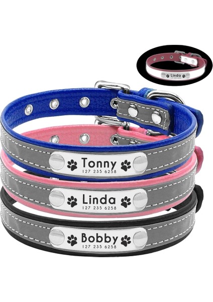 Siyah Stil Xs Boyutu Yansıtıcı Pet Köpek Özel Yaka Ayarlanabilir Ücretsiz Kazınmış Küçük Orta Köpekler Kediler Yavru Yavru Kolye Tabela Kımlık Etiketi Yaka (Yurt Dışından) fiyatları