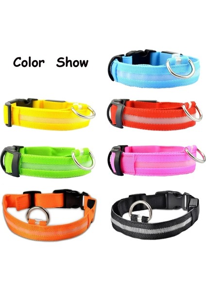 Yaka-Siyah Tarzı Xl Boyutu 7 Renk LED Işıkları Köpek Tasmaları Gece Güvenliği Anti-Kayıp Yanıp Sönen Naylon Pet Kolye Küçük Köpekler Için Karanlıkta Glow Yaka (Yurt Dışından) indirimleri
