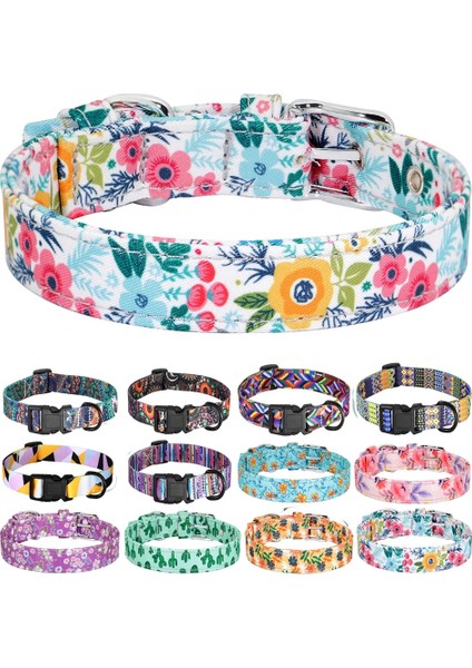 201YEŞIL Tarzı M Boyutu 12 Stilleri Naylon Çiçek Baskılı Köpek Tasması Bohemian Küçük Yavru Kedi Tasmaları Ayarlanabilir Chihuahua Yaka Evcil Hayvan Malzemeleri Aksesuarları (Yurt Dışından) fiyatları