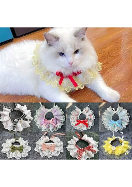 Mavi Stil M Boyutu Dantel Yay Inci Yaka Kedi ve Köpek Yaka Kedi ve Köpek Eşarp Önlük Kolye Kravat Boyun Eşarp Yavru Kedi ve Köpek Yavruları Için Aksesuarları (Yurt Dışından)