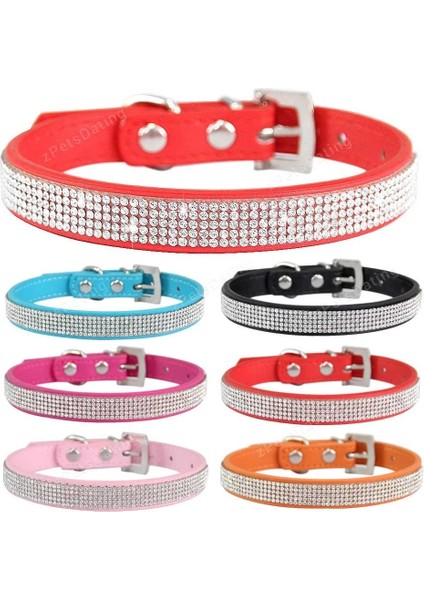 Beyaz Stil L Boyutu Kristal Glitter Rhinestones Evcil Hayvan Tasması Deri Köpek Kolye Yaka Küçük Orta Büyük Köpekler Kedi Chihuahua Pug Aksesuarları (Yurt Dışından) modelleri