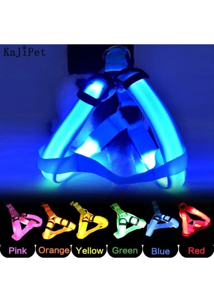 Mavi Stil Xs Boyutu Pet Malzemeleri Naylon Pet Güvenlik LED Koşum Köpek Ürünü Ayarlanabilir Yanıp Sönen Işık Demeti Tasma Halat Kemer Yaka Yelek Köpekler Için Pet (Yurt Dışından) fiyatları