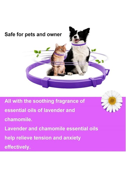 Shanhua Shop KÖPEK2-62CM Tarzı Kediler Köpekler Için Pet Sakinleştirici Yaka Ayarlanabilir Anksiyete Feromon Azaltıcı Pet Yaka Kalıcı Doğal Sakin Rahatlatıcı Yatıştırıcı Yaka (Yurt Dışından)