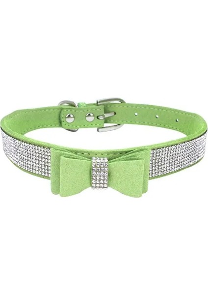 Siyah Stil S Beden Pet Rhinestones Yay Düğüm Yaka Köpek Kedi Bling Yumuşak Sevimli Kravat Yaka Pu Deri Pet Yaka Pet Köpek Malzemeleri (Yurt Dışından)