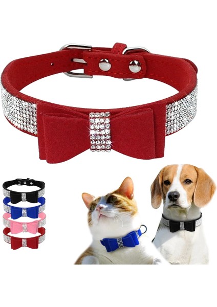 12 Gül Tarzı S Beden Bling Rhinestone Yavru Kedi Tasmaları Ayarlanabilir Deri Ilmek Yavru Yaka Küçük Orta Köpekler Için Catuahua Pug Yorkshire (Yurt Dışından) fiyatları