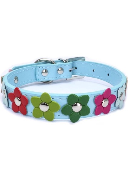 Gül Tarzı S Beden Pet Köpek Çiçek Yaka Tasma Pu Deri Kedi Collier Zincir Boyun Askısı Küçük Orta Büyük Hayvan Teddy Chihuahua Pug Moda (Yurt Dışından) modelleri