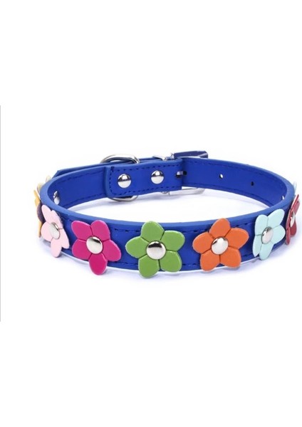 Gül Tarzı S Beden Pet Köpek Çiçek Yaka Tasma Pu Deri Kedi Collier Zincir Boyun Askısı Küçük Orta Büyük Hayvan Teddy Chihuahua Pug Moda (Yurt Dışından) indirimleri