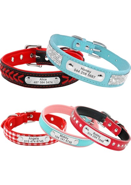 No.19 Tarzı Xs Boyutu Bling Yavru Köpek Kedi Yaka Kişiselleştirilmiş Kazınmış Pet Köpek Kımlık Etiketi Yaka Küçük Kediler Köpekler Için Özel Chihuahua Taklidi Yaka (Yurt Dışından) fırsatları