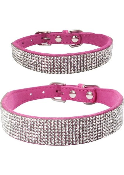 Mor Tarzı Xs Boyutu Bling Rhinestone Köpek Kedi Tasmaları Deri Pet Köpek Yavru Yaka Yürüyüş Tasma Kurşun Küçük Orta Köpekler Için Catuahua Pug Yorkie (Yurt Dışından)