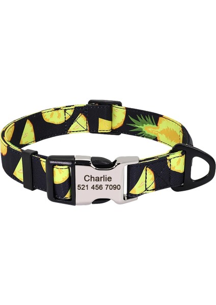 159-SIYAH Tarzı S Beden Naylon Baskı Köpek Tasması Kişiselleştirilmiş Pet Kedi Kımlık Tasmaları Küçük Orta Büyük Köpekler Kediler Pitbull Pug Için Ücretsiz Gravür Etiketi Tabela (Yurt Dışından)