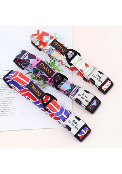 159-SIYAH Tarzı S Beden Naylon Baskı Köpek Tasması Kişiselleştirilmiş Pet Kedi Kımlık Tasmaları Küçük Orta Büyük Köpekler Kediler Pitbull Pug Için Ücretsiz Gravür Etiketi Tabela (Yurt Dışından) modelleri