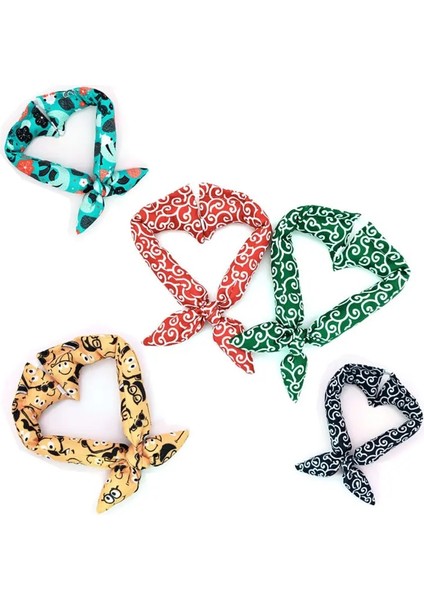 Pembe Tarzı L Boyutu Orijinal Pet Köpek Bandana Tang Iplik Baskı Köpek Önlüğü Papyon Parti Boyun Aksesuarları Yavru Bakım Fular Shiba Inu Yaka (Yurt Dışından) modelleri