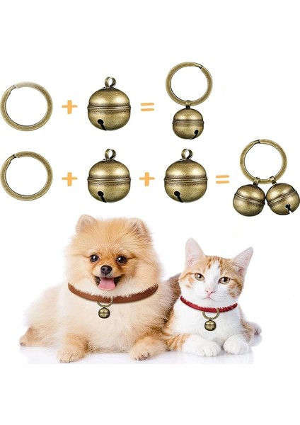 C Tarzı Kedi Köpek Tasması Pirinç Çan Yaka Köpek Charm Bronz Çan Evcil Hayvan Kolye Anahtar Yüzükler Yaka Kolye Noel Ağacı Şıngırak Çanları (Yurt Dışından) modelleri