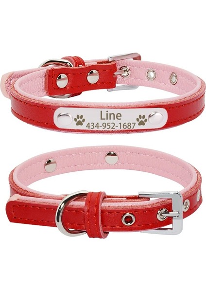 Yeşil Stil Xs Boyutu Kişiselleştirilmiş Kazınmış Isim Etiketi Pet Köpek Tasması Küçük Orta Büyük Köpekler Için Özel Kımlık Tabela Yumuşak Deri Yavru Kedi Köpek Tasması (Yurt Dışından)