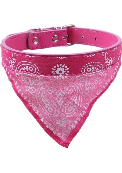 Pembe Tarzı 20-28CM Köpek Atkısı Ayarlanabilir Pet Köpek Üçgen Bandaj Kedi Eşarp Bandana Yaka Önlük Boyun Dekor Giydirme Doğum Günü Partisi Yıkanabilir (Yurt Dışından)