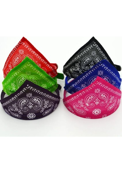 Pembe Tarzı 20-28CM Köpek Atkısı Ayarlanabilir Pet Köpek Üçgen Bandaj Kedi Eşarp Bandana Yaka Önlük Boyun Dekor Giydirme Doğum Günü Partisi Yıkanabilir (Yurt Dışından)