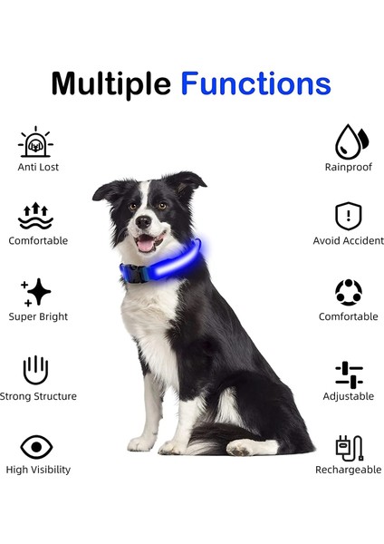 Pembe Tarzı L Boyutu LED Köpek Tasması USB Şarj Edilebilir Parlak ve Yüksek Görünürlük Işıklı Glow Yaka Evcil Hayvan Gece Yürüyüşü Için Ayarlanabilir Aydınlık Yaka (Yurt Dışından) fırsatları