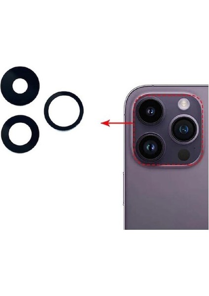 Apple iPhone 14 Pro Max Ile Uyumlu Kamera Camı