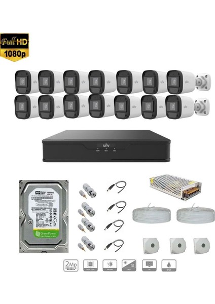 Unıvıew Full Hd 14 Kameralı Set