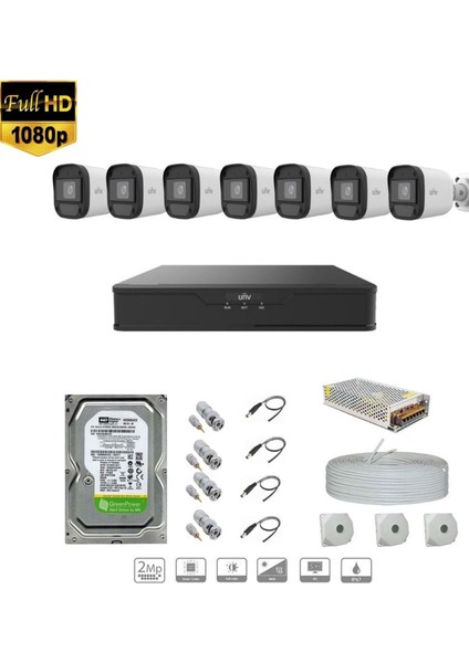Unıvıew Full Hd 7 Kameralı Set