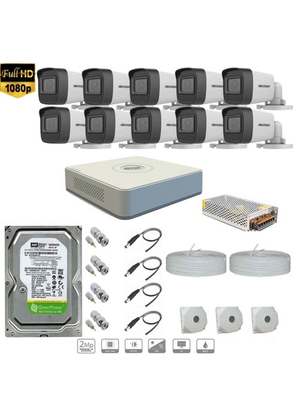 Full Hd 10 Kameralı Set