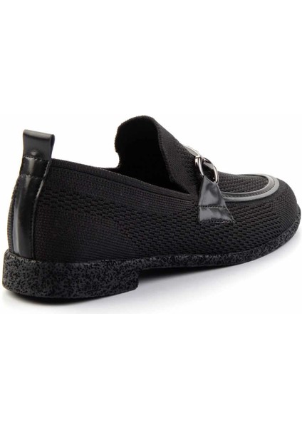 Siyah Triko Kadın Loafer Ayakkabı K01225020382 modelleri