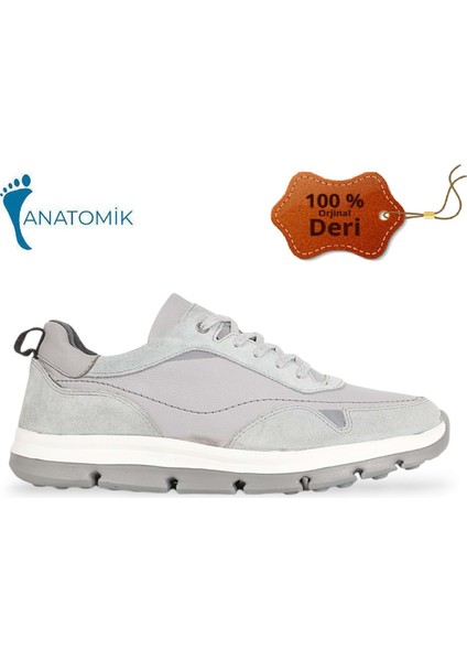 1964-479363 Hakiki Deri Anatomik Tabanlı Erkek Günlük Ayakkabı - NKT01964-GRI-44 modelleri